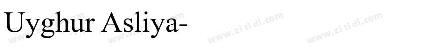 Uyghur Asliya字体转换